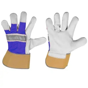 Gants de sécurité en cuir pour monteurs canadiens, en cuir de vachette grainé fluorescent, résistants à la chaleur, gants de travail industriels certifiés CE - Product Image 6