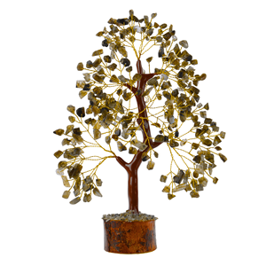 Arbre de Vie en Cristal de Labradorite en Gros avec Fil Doré, Pierres de Guérison, Décoration d'Intérieur - Product Image 1
