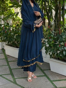 Karma Fashion Beautiful Embroidered Polyester Quick Dry Pink Floor-Length Lehenga Choli Dupatta Winter/Summer Party India - Product Image 6