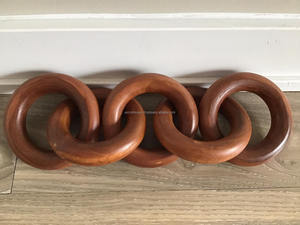 Eslabones Redondos de Madera Pulidos a Mano, Ecológicos, para Decoración del Hogar, Fabricación de Joyería y Adornos - Product Image 3