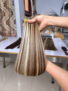Extensions de cheveux Itip couleur piano en gros, mèches droites avec mèches contrastées, couleurs personnalisées, commandes de détail bienvenues - Product Image 1