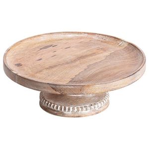 Latest Poppy <b>Marble</b> and Wood <b>Cake</b> <b>Stand</b> Home Decor Elegant Round Pedestal Tray for Kitchen Table Display and Serving Desserts - Product Image 6