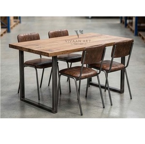 ชุดโต๊ะอาหารไม้ดีไซน์สวย พร้อมเก้าอี้นั่งสบาย เหมาะสำหรับบ้าน ร้านอาหาร คาเฟ่ และธุรกิจบริการ - Product Image 2