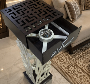 Quemador de Incienso de Madera de Lujo Personalizado, Caligrafía Árabe de Oriente Medio, Soporte para Quemador de Bakhoor, Decoración para el Hogar, Venta al Por Mayor - Product Image 3