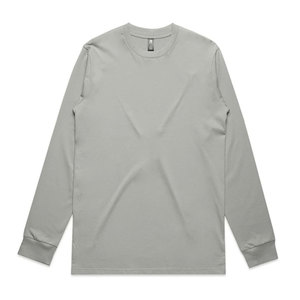 Chemise à manches longues de première qualité, coupe ample, en coton peigné, avec double couture, style basique et élégant - Product Image 5