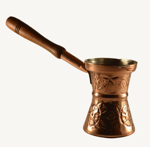 Cafetière turque, grecque, arabe en laiton pour cuisinière, Cezve Ibrik Briki avec poignée en bois - Product Image 4