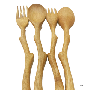 Cuillères en bois dur écologiques de qualité supérieure polyvalentes, ustensiles de service durables pour cuisines saines - Product Image 2