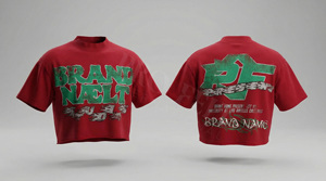 Vintage 100% Cotton Bamboo Blend Fleece Fabric Breathable Customized Hip Hop Street Wear O-Neck Regular Sleeve T-Shirt Men - Product Image 6