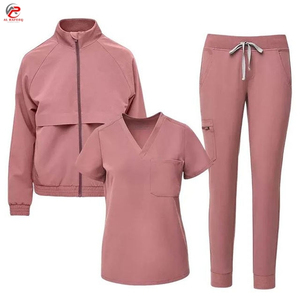 Ensemble d'uniformes médicaux pour infirmières de haute qualité avec logo personnalisé, respirant et extensible, en tricot, pour SPA - Product Image 4