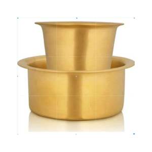 Service à thé traditionnel chinois en laiton avec couvercle et deux bols, vaisselle durable et écologique en métal de qualité alimentaire pour la dégustation du thé - Product Image 2