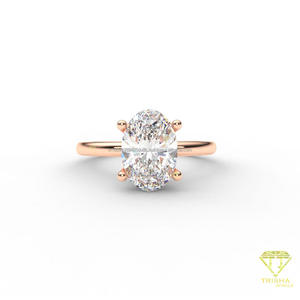 Anillo Solitario Ovalado de Plata de Ley 925 con Diamante Moissanita de Lujo, Tono Dorado, Joyería Nupcial para Compradores Mayoristas - Product Image 5