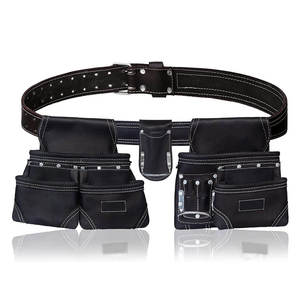 <b>Leather</b> <b>Tool</b> Belt With Multiple Pockets Adjustable Waist Bag For <b>Tools</b> Storage Workwear Accessory 2026 - Product Image 3