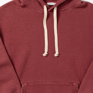 Sudadera con Capucha Extra Grande de Algodón Rojo para Hombre, Sudadera Informal de Color Sólido con Bolsillo para Otoño - Product Image 2
