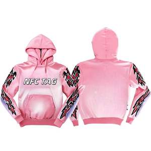 Sudadera con Capucha y Cremallera para Hombre, Estampado Degradado, Corte Regular, Estilo Informal para Otoño, Tejido Transpirable - Product Image 2