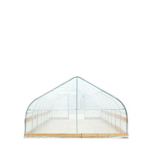 Telo in EVA trasparente da 6 mil per serra, 12FT X 30FT, per serra di coltivazione, serra a freddo, con pareti avvolgibili a manovella e tetto a punta, adatto per fattorie verticali - Product Image 5