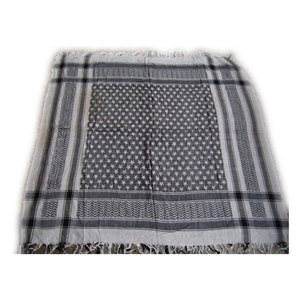 Pañuelo Árabe Cuadrado de Algodón con Diseño de Estrellas Pequeñas Tejidas en Lurex, Estilo Arafat, Suave, Transpirable y a la Moda - Product Image 3
