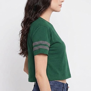Nouveauté 2026 – T-shirt décontracté 100 % coton, couleur unie, coupe classique, manches courtes, léger, respirant, col rond, avec appliques estivales - Product Image 2
