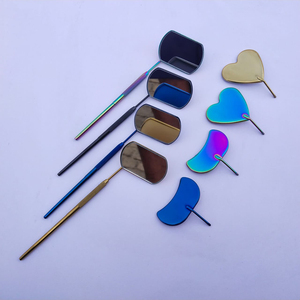 Premium Oversized Wall Mounted Eyelash Extension <b>Mirror</b> Stainless Steel Frame Gold-Plated Lightweight Precision Tool for Single - Product Image 5