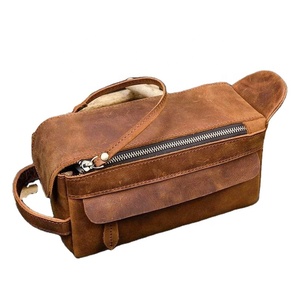 Personalized Dopp <b>Kit</b> Organizer Cosmetic <b>Shaving</b> Traveling <b>Kit</b> Bag Vintage Handmade Mens Genuine Leather Toiletry Bag - Product Image 1