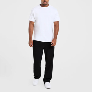 Pantalon de survêtement tricoté décontracté pour homme, taille élastique, noir, respirant, avec logo personnalisé, prix de gros, tendance du moment - Product Image 3