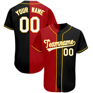 Durable Athletic Baseball Jersey Custom Team Logo Shirt Moisture Wicking Button Up Sportswear For Competition - Product Image 4