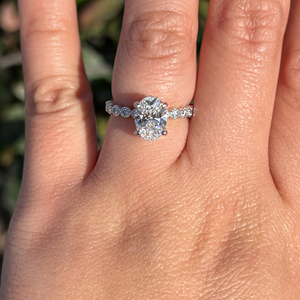 One Stone Oval Cut Lab-Grown Diamond Engagement Wedding <b>Ring</b> 1.90Carat Yellow Gold 14k Party Gift Jewelry - Product Image 2