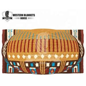 Mantas de Silla de Montar Occidental Personalizables Multicolores, Lana de Nueva Zelanda, Algodón, para Doma, Equitación, Manta de Polialgodón con Fieltro y Logotipo - Product Image 6