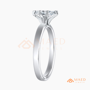 925 Sterling <b>Silver</b> Marquise Cut Engagement <b>Ring</b> Women <b>Solitaire</b> Diamond Look Wedding <b>Ring</b> Minimal Fine Jewelry Design - Product Image 5