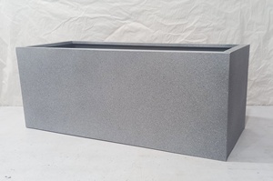 Jardinera Rectangular de Metal con Acabado Rústico Blanco, Maceta Larga para Interiores y Exteriores, Estilo Canaleta, Moderna para el Hogar - Product Image 4