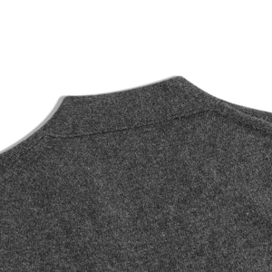 Cárdigan de Punto Gris para Hombre, Cuello en V, Manga Larga, Cierre de Botones, Color Sólido, Suéter de Invierno, Corte Regular, 100% Acrílico - Product Image 5