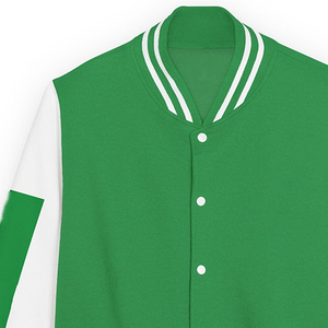Chaqueta universitaria de forro polar verde y blanco Iota con cintas bordadas - Artículos griegos personalizados para hermandades, alumnas y equipamiento escolar, cortavientos y térmica - Product Image 5