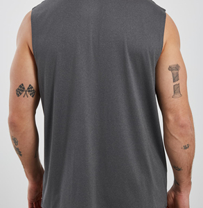 Débardeur de sport oversize de haute qualité pour hommes, en coton vierge, sans manches, pour la course et la gym, personnalisable avec logo - Product Image 4