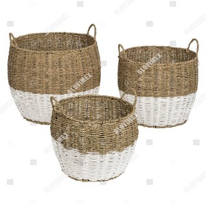 Panier en jacinthe d'eau de qualité supérieure, écologique, pour le rangement domestique, fait main, fournisseur du Vietnam - Product Image 5