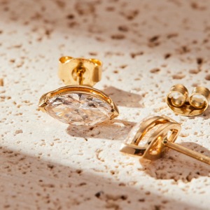 Pendientes de Oro de 14K con Forma de Gota de Agua, 1.50ct, Corte Marquesa, Estilo Vintage, Baño de Rodio, Engaste de Garras, Joyería Única - Product Image 4