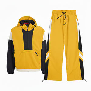 Conjunto de Dos Piezas para Hombre, Chaqueta Cortavientos con Cierre y Pantalones Largos, Traje Deportivo Sublimado, Chaqueta Cortavientos, Pantalones Largos, Traje Deportivo de Nailon, 100% Poliéster - Product Image 1