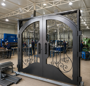 Découvrez nos portes en fer forgé de luxe : la maîtrise artisanale des portes en fer sécurisées et personnalisées rencontre un style décoratif magnifique pour les maisons. - Product Image 1