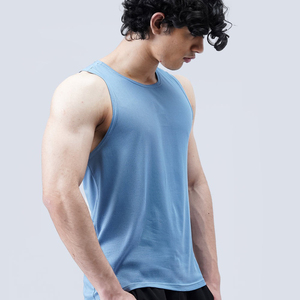 Camiseta sin Mangas Personalizada con Logotipo para Hombre, Fabricada en Nailon y Elastano de Secado Rápido, para Gimnasio y Fitness, Proveedor y Fabricante - Product Image 4