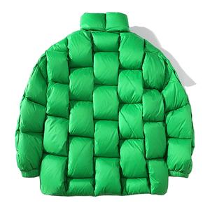 Veste matelassée à bulles, manteau d'hiver, coupe-vent, respirant, pardessus, col montant à capuche personnalisé, unisexe, matelassé, résistant à l'eau - Product Image 3