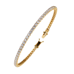 Classic Round Diamond CVD HPHT Lab Grown Diamond 14k <b>Solid</b> <b>Gold</b> Round Brilliant Cut Tennis Bracelet Fine Jewelry Women - Product Image 4