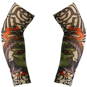 Manchons de cyclisme unisexes pour adultes, imprimés par sublimation, camouflage numérique rouge, noir et blanc, protection anti-UV, pour sports de plein air - Product Image 4