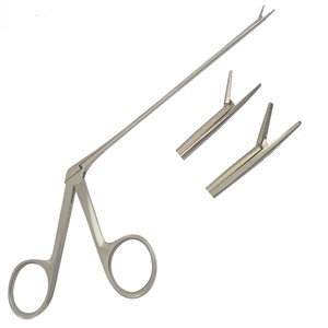 Pinzas de Biopsia Metálicas Tipo Cocodrilo 3x7mm, Acción de Mordida de Cocodrilo, Reutilizables, Acero Inoxidable Alemán, 20cm, Uso en Cirugía General - Product Image 1