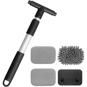 Lavavetri Rettangolare per Auto con Manico Estensibile, 3 Panni in Microfibra Lavabili e Riutilizzabili, Strumento per la Pulizia del Parabrezza dell'Auto - Product Image 5