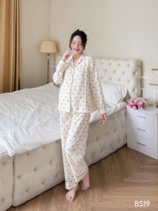 Conjunto de Ropa Casual de Tela de Seda Tussar, Transpirable y Resistente a la Decoloración, con Logotipo Personalizado para Maternidad, Tejido B519 - Product Image 6