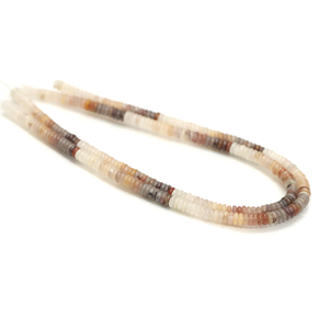 Perles plates en agate du Botswana naturelle, lisses, de couleur gris perle pêche, 15 pouces, pour la création de bijoux. - Product Image 4