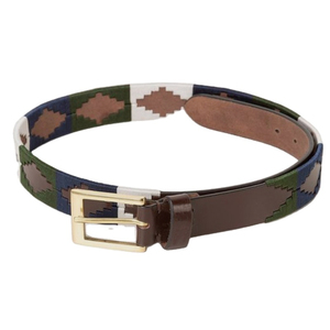 Ceinture de polo équestre classique en cuir véritable pour homme, personnalisée, avec broderie équestre, accessoire d'équitation en gros à vendre - Product Image 2