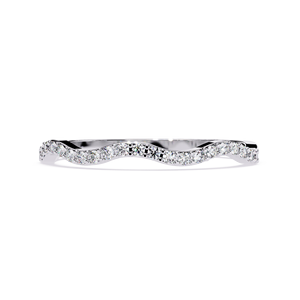 Anillo de Diamantes de Oro Blanco para Mujer, Corte Brillante Redondo, Color G Natural, Anillo de Boda Clásico - Product Image 1