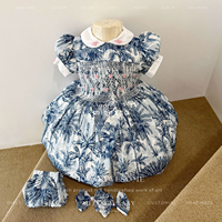Robe Premium Palm Tree pour filles, tissu en coton doux, conçue et fabriquée sur mesure au Vietnam par MITEXCO.