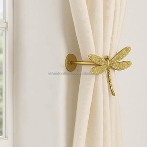 Support de rideau en forme d'oiseau doré, accessoire décoratif pour fenêtre en métal, style moderne - Product Image 5