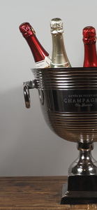 Seau à glace rond rayé en métal, le plus vendu, grand modèle en acier inoxydable de style américain pour rafraîchisseur de glaçons pour bar, fête, vin - Product Image 3