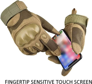 Lightweight Hard Knuckle Racing <b>Gloves</b> for Outdoor Sports Motorbike Mountain-Climbing Fingerless Full-Finger Tactical Motorcycle - Product Image 2